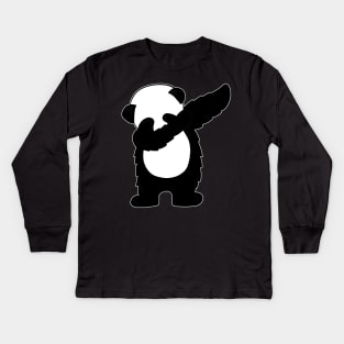 Cute Dabbing Panda Bear Dab Dance Kids Long Sleeve T-Shirt